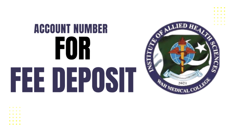 IAHS ACCOUNT NUMBER FOR FEE