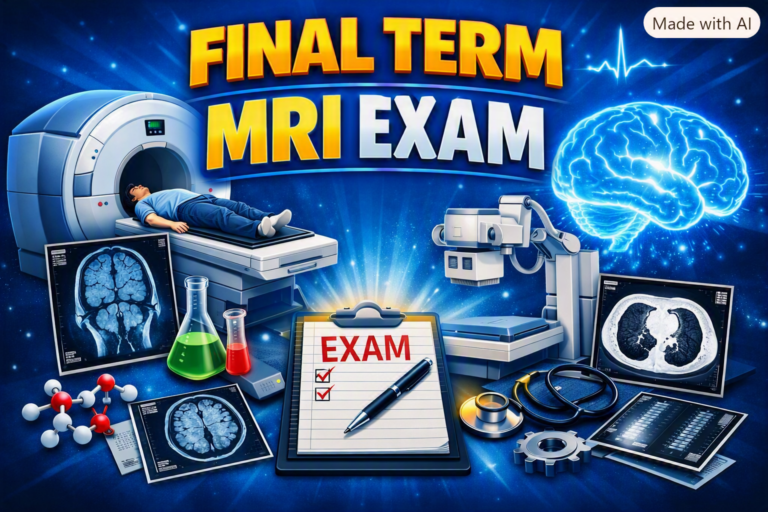FINAL Term Question Answers for MRI (MS in Radiography & Imaging Technology)